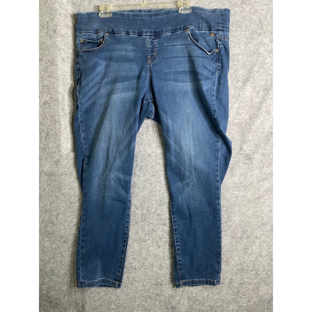 Tommy Hilfiger Windsor Midrise Jeggings Blue Denim Pull On Jeans Womens 16W